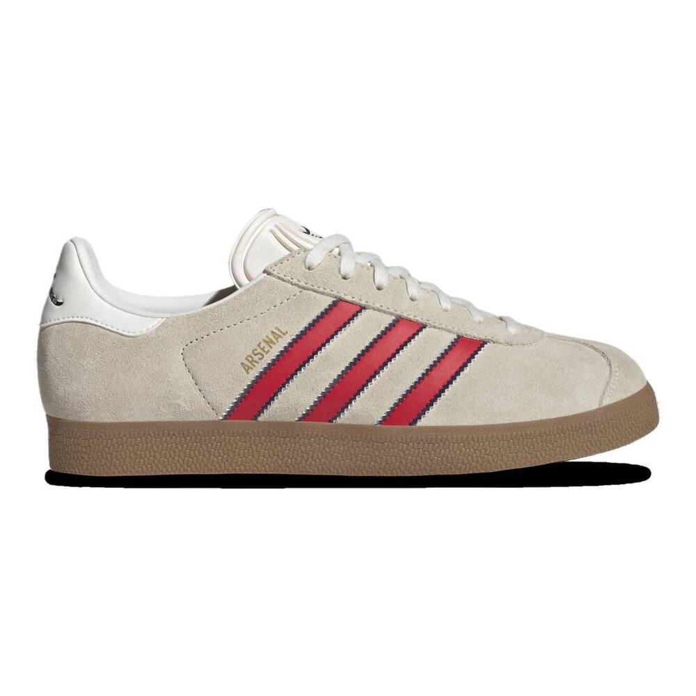 NEW ADIDAS men's gazelle arsenal terrace icons sneakers in off white/night sky/b